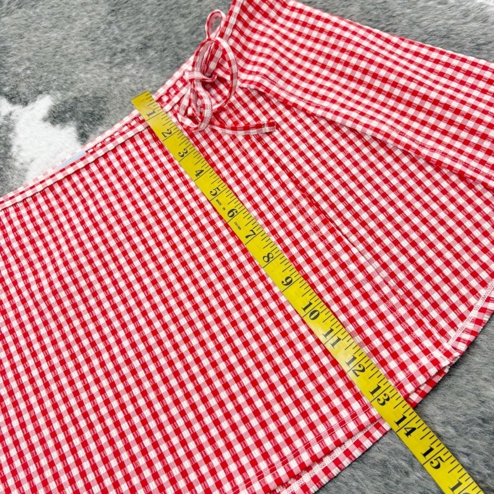 Shade & Shore Red Gingham Swim Cover Up Sarong Medium - Picture 12 of 12